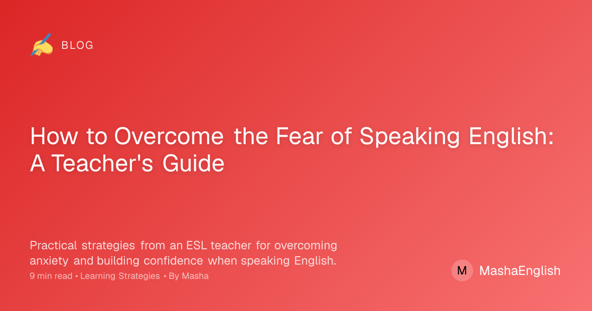 Overcome Fear of Speaking English - Confidence Building Tips | Learn ...
