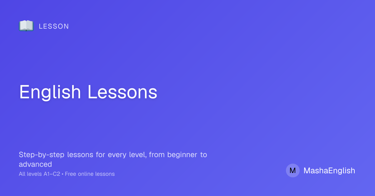 English Lessons | Learn With Masha